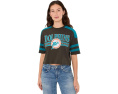Junk Food Clothing футболка кроп Miami Dolphins со стразами