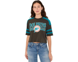 Junk Food Clothing футболка кроп Miami Dolphins со стразами