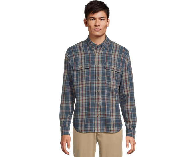 L.L.Bean Рубашка 1913 Field Flannel в клетку с карманами и слегка приталенным кроем