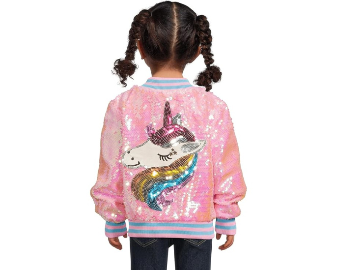 Бомбер Pretty In Pink Unicorn Sequin Bomber от Lola and The Boys