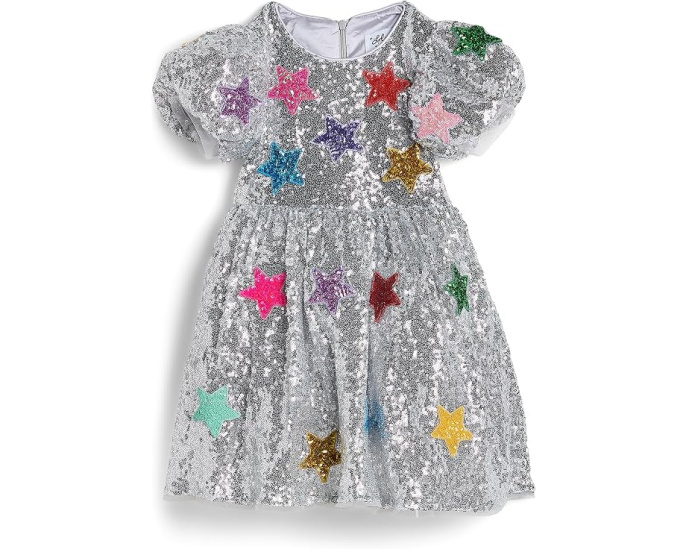 Платье Lola and The Boys Sparkle Rainbow Star с пайетками и звездами