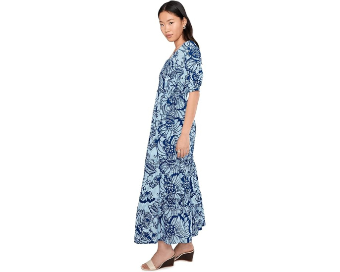 Lilly Pulitzer платье макси с коротким рукавом и присборенным лифом
