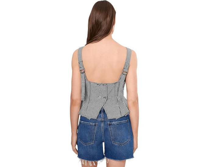 Топ Sunfaded Top Free People Структурированный с пеплумом