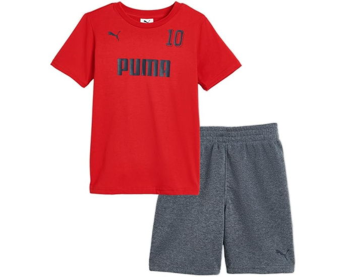 Детский комплект футболка и шорты Puma с принтом All Time Red