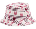Burberry Kids ведро шляпа с клетчатым узором из хлопка