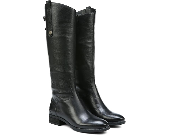 Сапоги Sam Edelman Penny 2 для широкой икры из кожи с молнией сзади