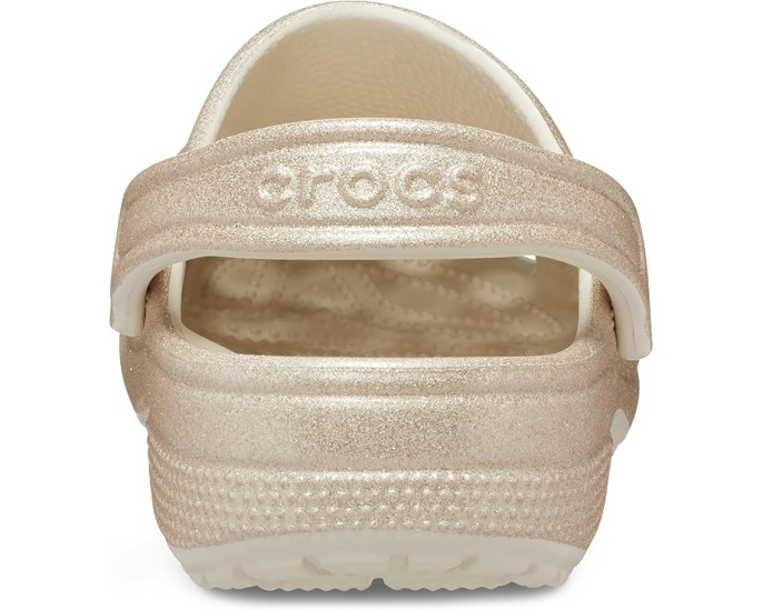 Кроксы Classic Clog с блестками и регулируемым ремешком