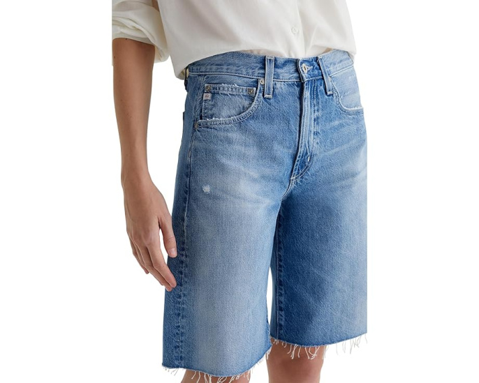 Шорты AG Jeans Hattie с высокой посадкой и бочкообразным кроем