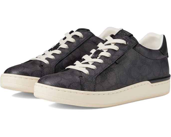 Кеды COACH Lowline Low Top серые на шнуровке