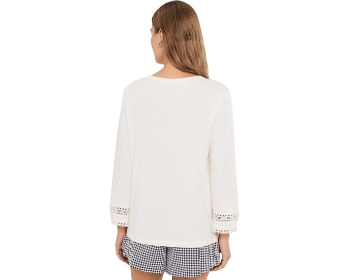 Топ Lilly Pulitzer Clairmont с кружевными рукавами 3/4