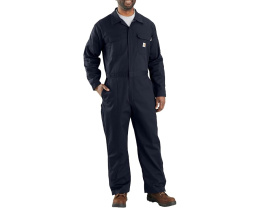 Flame-Resistant Loose Fit Twill Coveralls