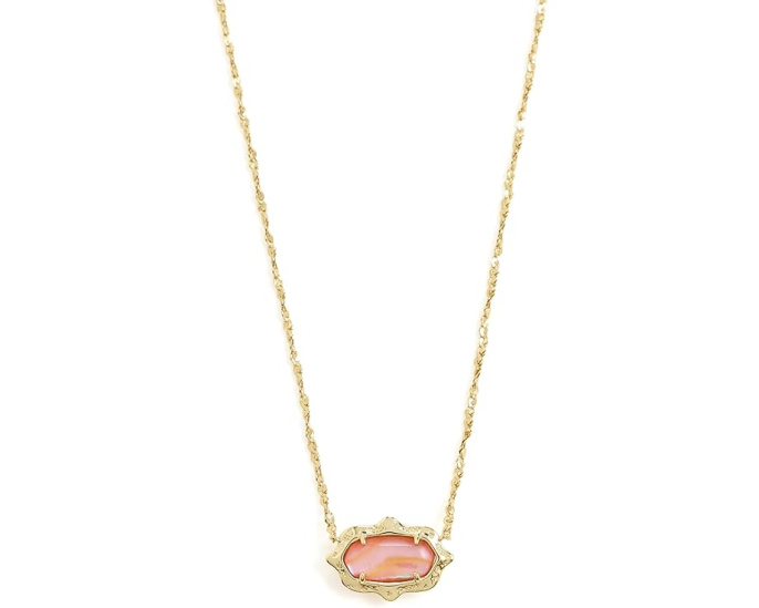 Подвеска Kendra Scott Elisa Scallop Frame Short Pendant с перламутром