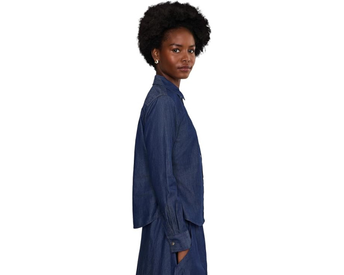 NIC+ZOE Джинсовая рубашка Drapey Denim Shirt