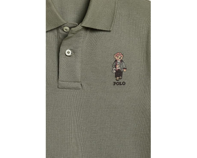 Polo Bear Cotton Mesh Polo Shirt (Big Kid)