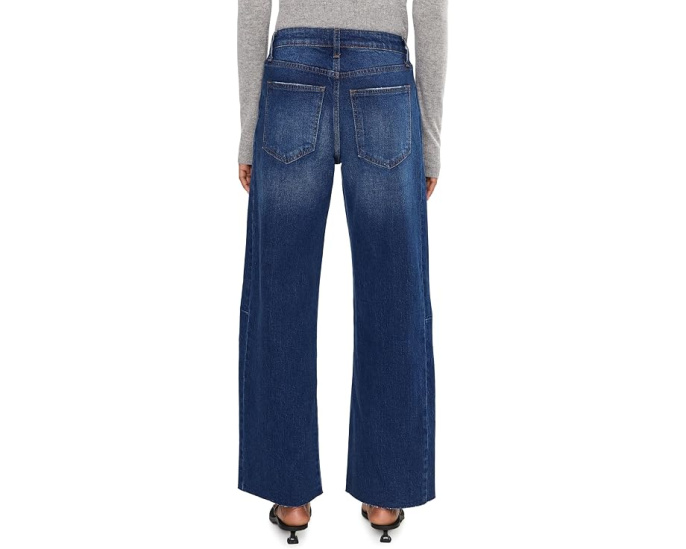 Meg High-Rise Wide Leg Side Panel Raw Hem