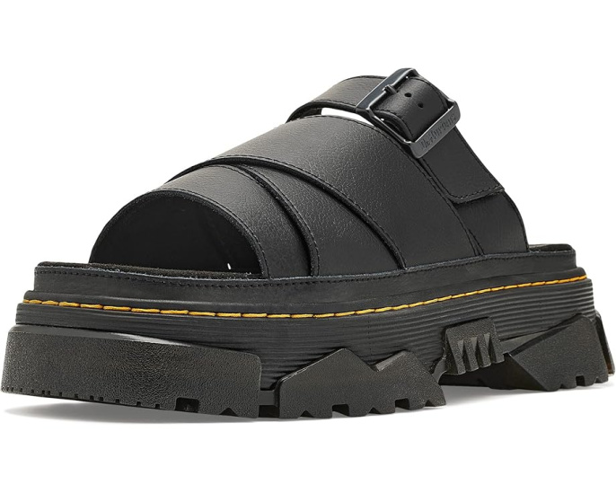 Сланцы Dr. Martens Mattison с круглым носком и пряжкой на платформе