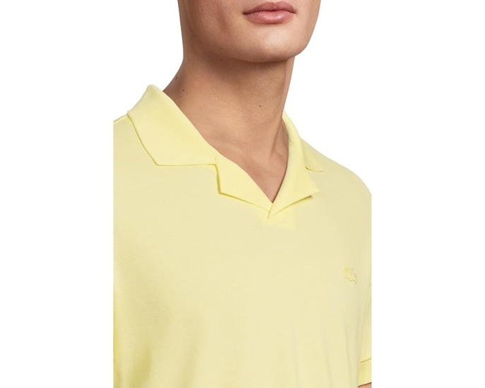 Поло Lacoste Classic Fit Buttonless без пуговиц желтое