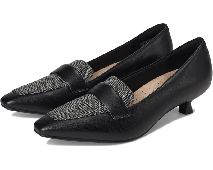 Лоферы Clarks Scarlyt Mabel с квадратным носком и каблуком kitten heel