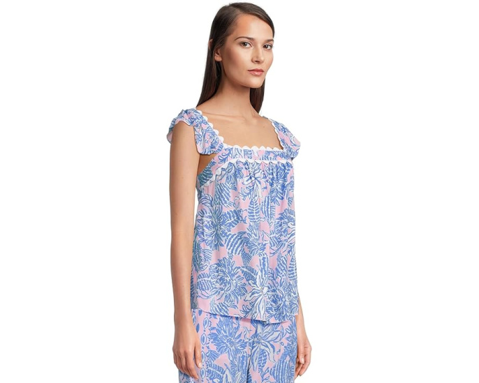 Топ с рюшами Gyah с цветочным принтом Lilly Pulitzer
