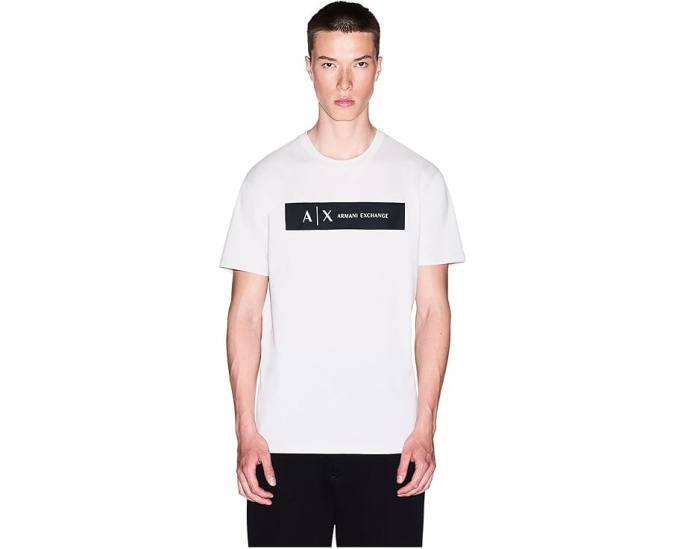 Футболка Box Chest Logo Armani Exchange с логотипом на груди