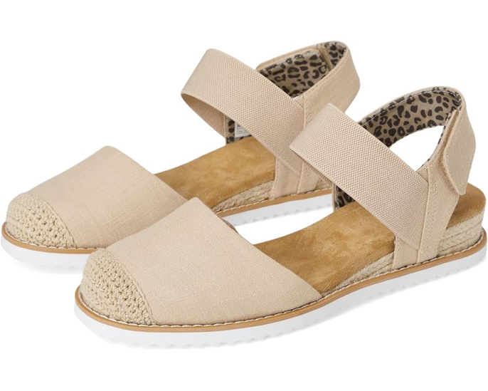 Сандалии BOBS from SKECHERS Desert Kiss Sun Shining на джутовой подошве