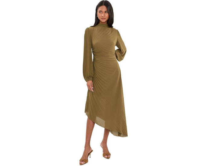 AllSaints Milena платье миди с драпировкой и плиссировкой