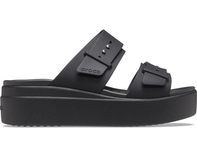 Сандалии Crocs Brooklyn Buckle Low Wedge с платформой и пеной LiteRide