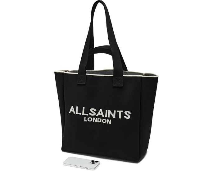 Сумка-тоут AllSaints Izzy East/West из переработанного полиэстера с логотипом