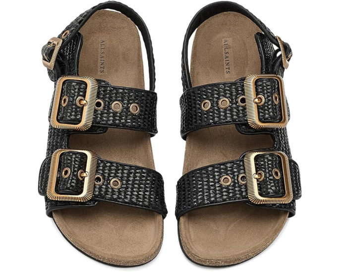 Босоножки Staffa AllSaints из рафии с западными пряжками