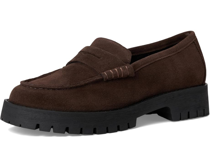 Лоферы Steve Madden Langsten из мягкой замши на устойчивом каблуке