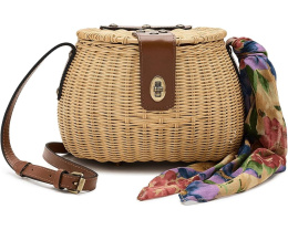 Корзина Patricia Nash Duronia Basket с шарфом Французские гортензии