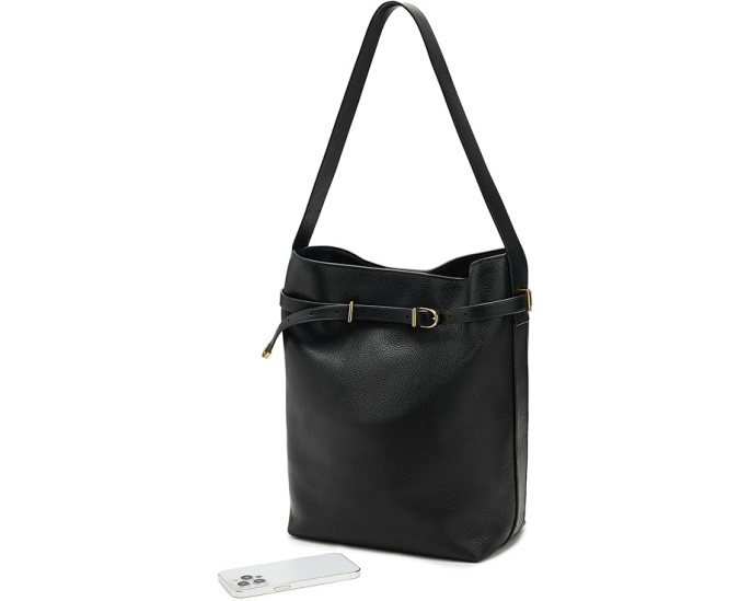 Кожаная сумка-ведро Belted Essential с ремнем от Madewell