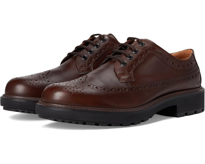 Оксфорды ECCO Oslo Wing Tip в стиле броги с резиновой подошвой