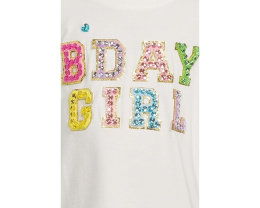 Футболка Lola and The Boys Birthday Girl Gem с рюшами на рукавах