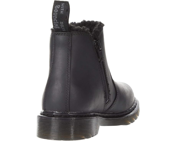 Ботинки Dr. Martens 2976 Leonore Mono для детей с подкладкой из шерпы
