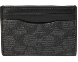 Картхолдер COACH с клипсой для денег из фирменного полотна