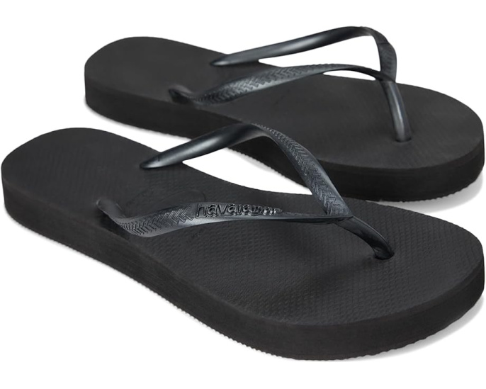 Тапочки Havaianas Slim Flat с пряжкой и фиксированной стелькой