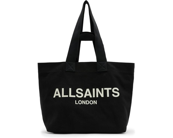 AllSaints Сумка Ali Canvas E/W Tote из переработанного хлопка с кожаными деталями