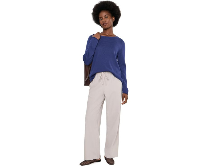 Свитер Eileen Fisher Peruvian Organic Cotton Cord Bateau Neck
