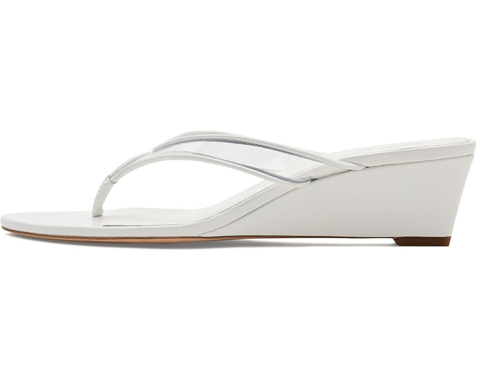 Босоножки-танкетки Clea Wedge Veronica Beard из кожи с перепончатым ремешком