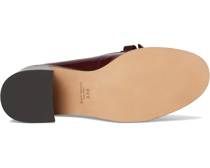 Kate Spade New York лоферы на каблуке Deco Bow из гладкой кожи