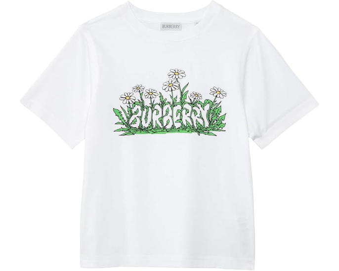 Футболка Burberry Kids Cedar Daisy с принтом ромашки