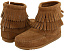 Ботильоны Side Zip Double Fringe от Minnetonka Kids с бахромой и молнией