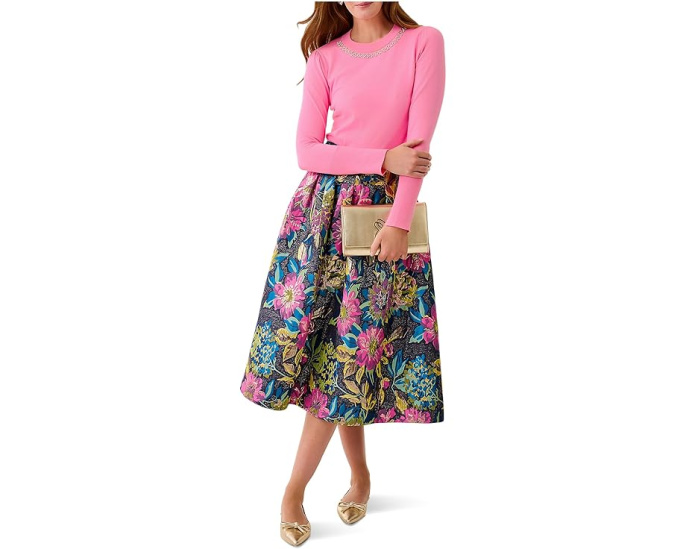 Свитер Lilly Pulitzer Morgen с ребристыми манжетами и воротником