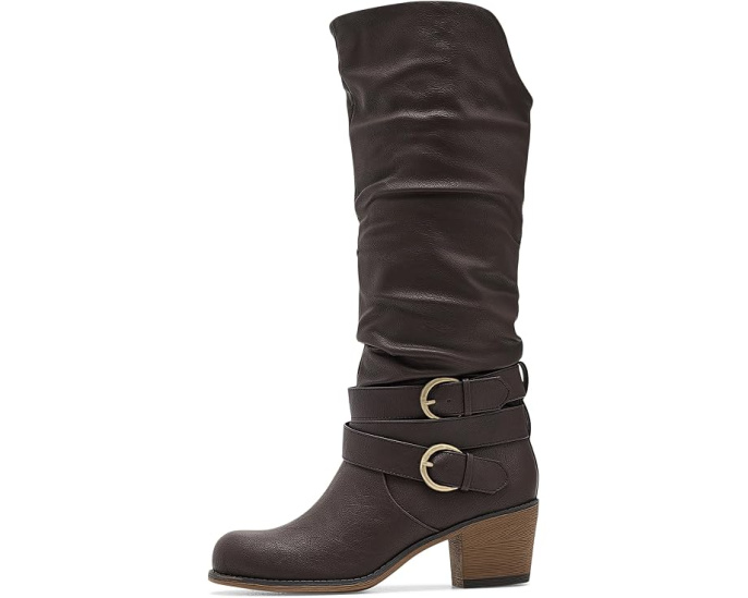 Сапоги Late от Journee Collection на скрытой платформе