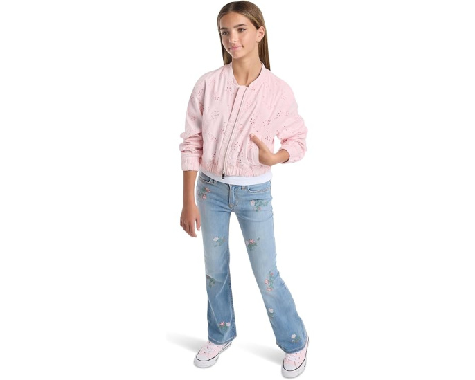abercrombie kids куртка бомбер Eyelet с цветочным рисунком
