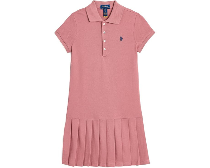 Платье Polo Ralph Lauren плиссе из сетки stretch с поло