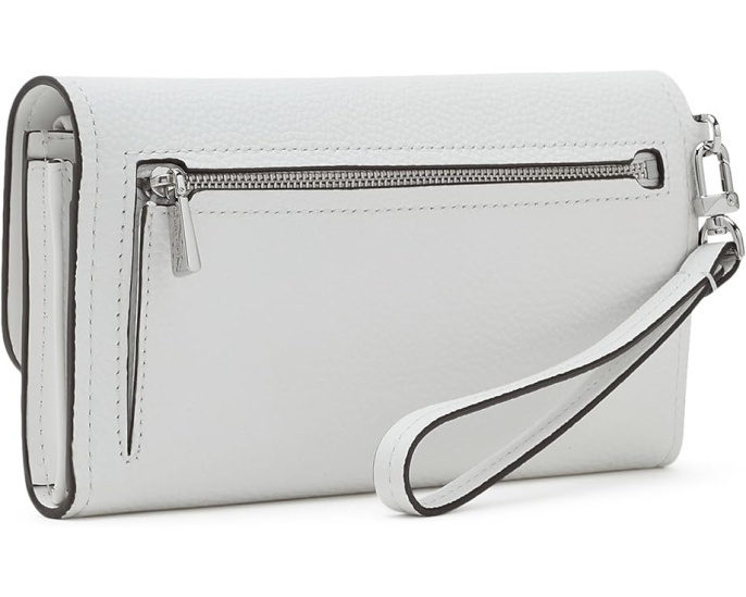 Клатч MICHAEL Michael Kors Jet Set Medium White на запястье