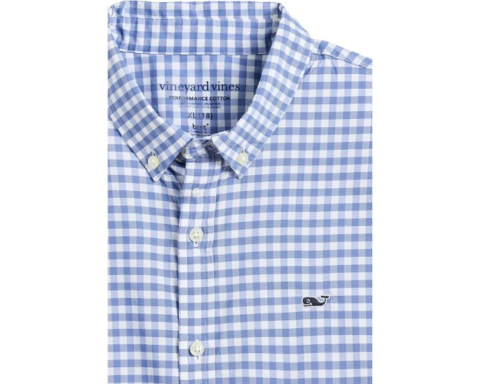 Рубашка Vineyard Vines Skysail Gingham из хлопка для мальчиков
