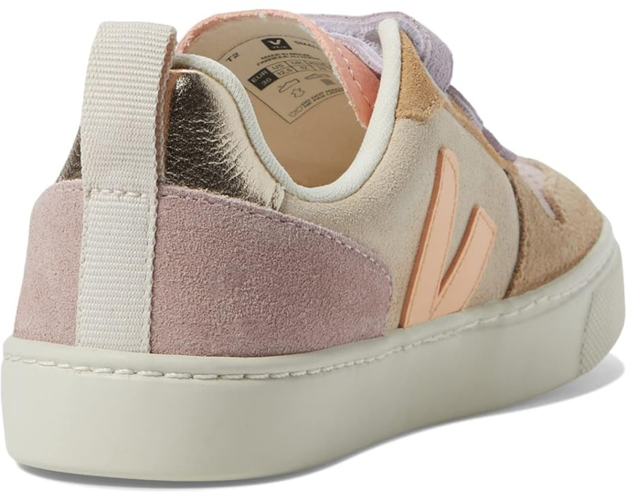 Детские кроссовки VEJA Small V-10 Suede с верхом из замши и тремя липучками